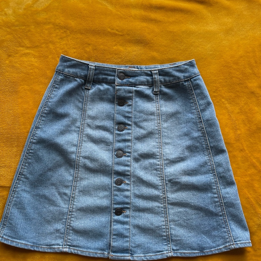Mossimo Supply Co Blue A-Line Mini Skirt Casual Size 4